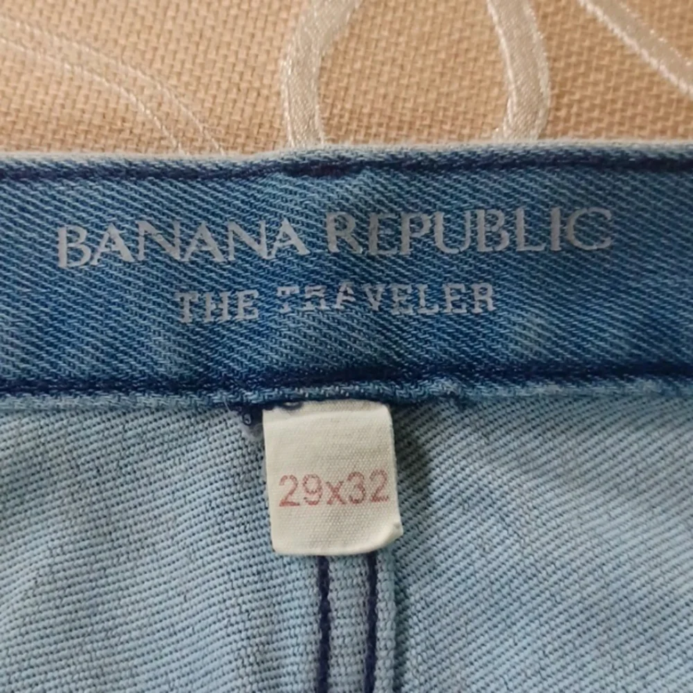 Banana Republic,  The Traveler, Blue Distressed, Slim Denim Jeans